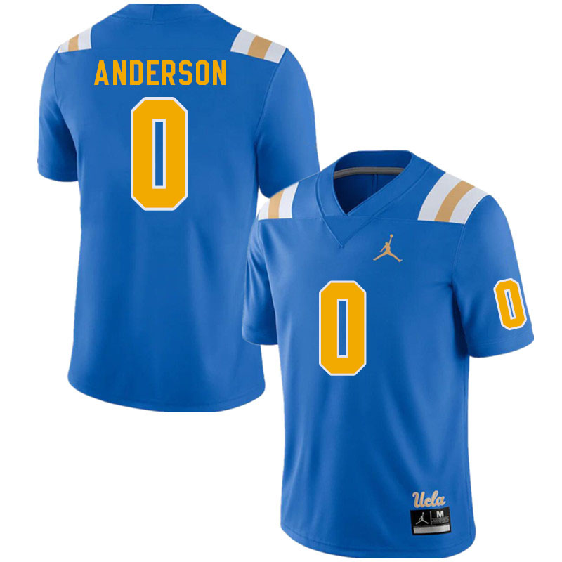 Men #0 Jordan Anderson UCLA Bruins College Football Jerseys Stitched Sale-Royal